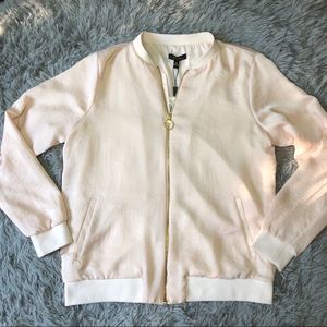 Cupio Bomber Jacket Dusty Rose Size Medium